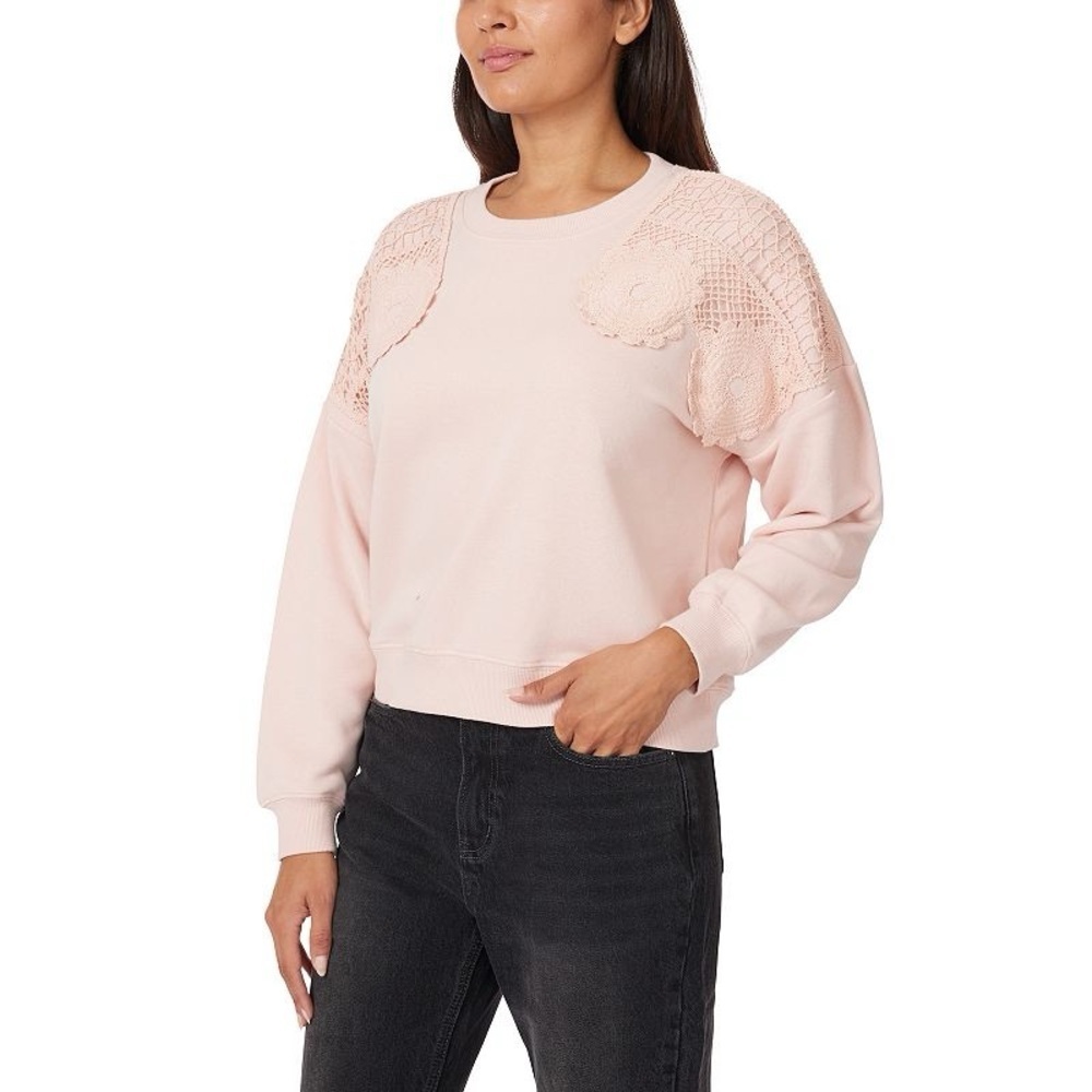 C&C California Crochet Detail Daisy Pullover